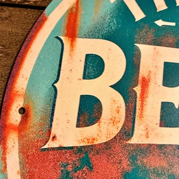 This Way to the Beach Vintage-Style Coastal Metal Sign – Sun, Sand & Sass! NEW - Picture 3 of 4